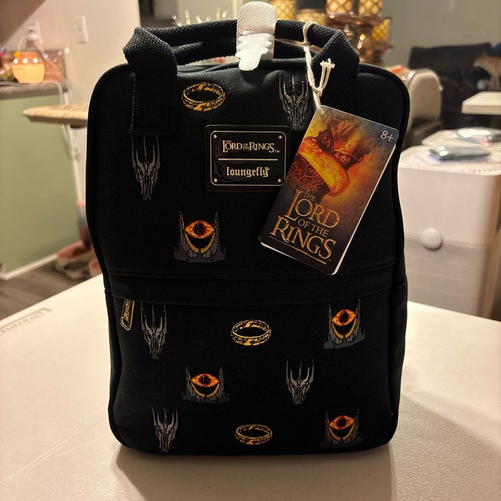 Loungefly Black   of the Rings Backpack. Hard tag. Brand new